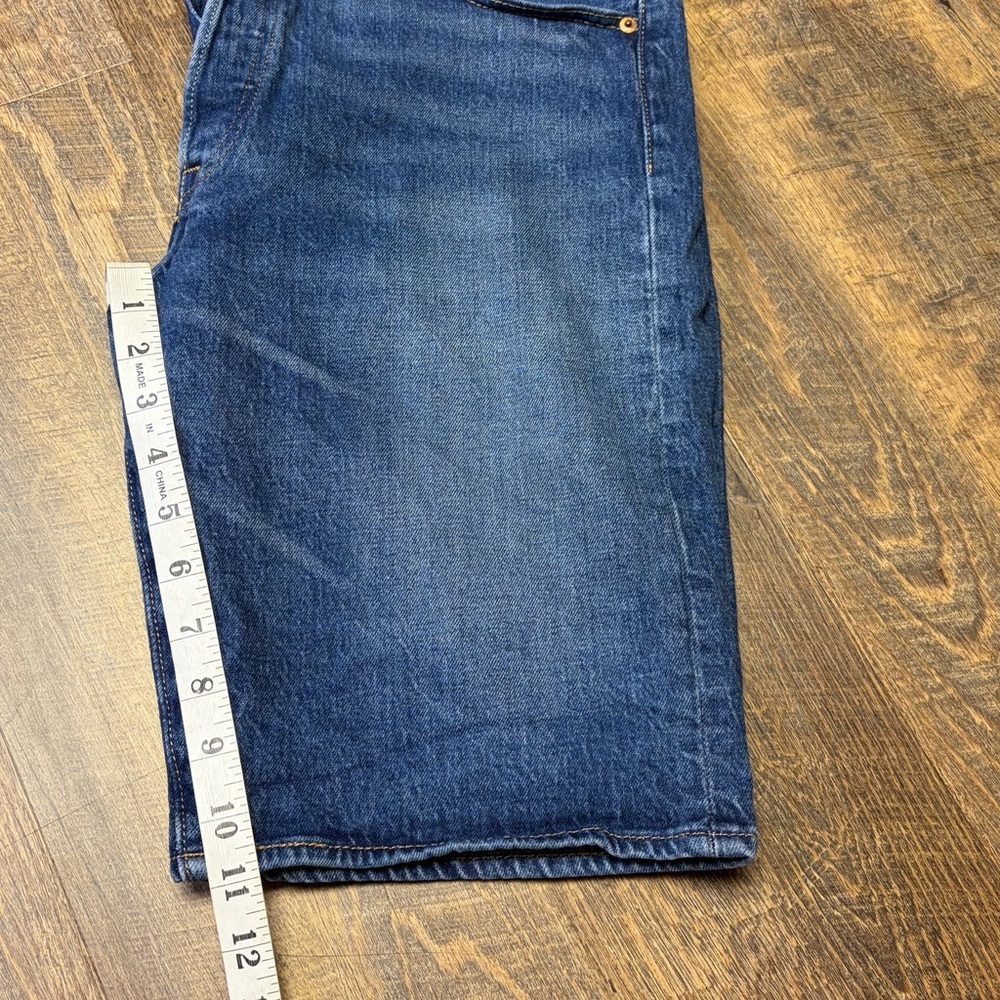 Levi's 501 Denim Jean Shorts Button Fly Men's 34x11 Blue Jorts Dad Stretch - Picture 8 of 9